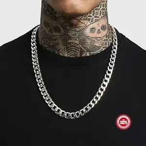 925 silver-plated Italian 10mm Cuban Chain,Suitable for Men and Women Necklaces, Suitablefor Anniversary, Birthday, Various Holidays,Special Occasions for Men, Wife, Girlfriend,Mother, Daughter，Gift Package