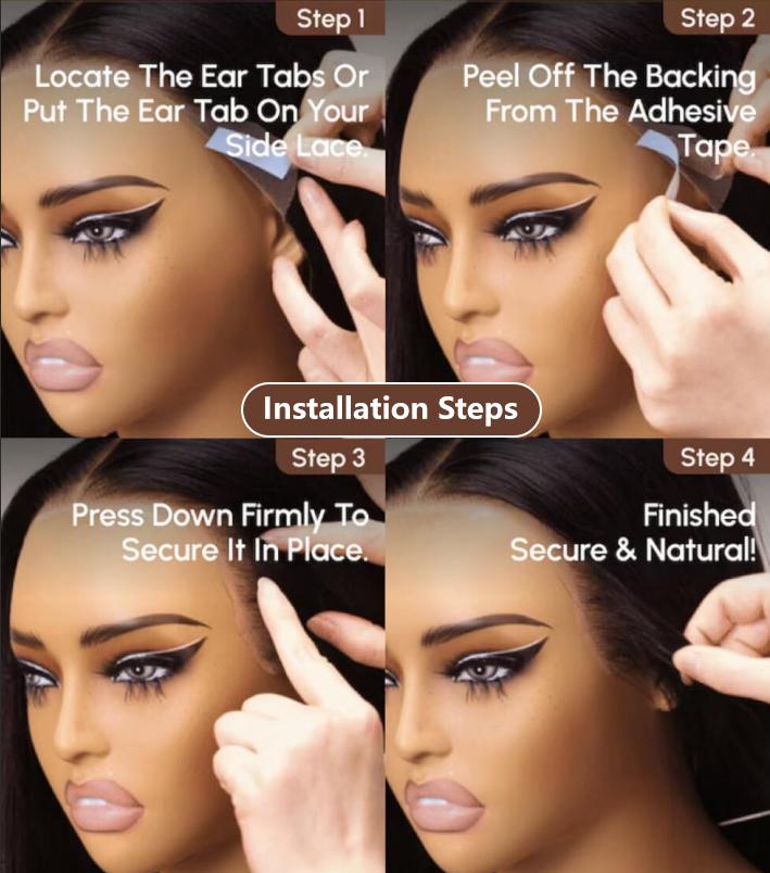 MYLOCKME Drawstring Wig 13x4 Body Wave Lace Frontal Wig Brazilian Glueless Lace Wig No Glue Pre-cut Frontal Wig For Beginners