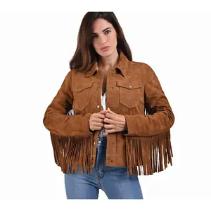 Frye Trucker Jacket with Fringe