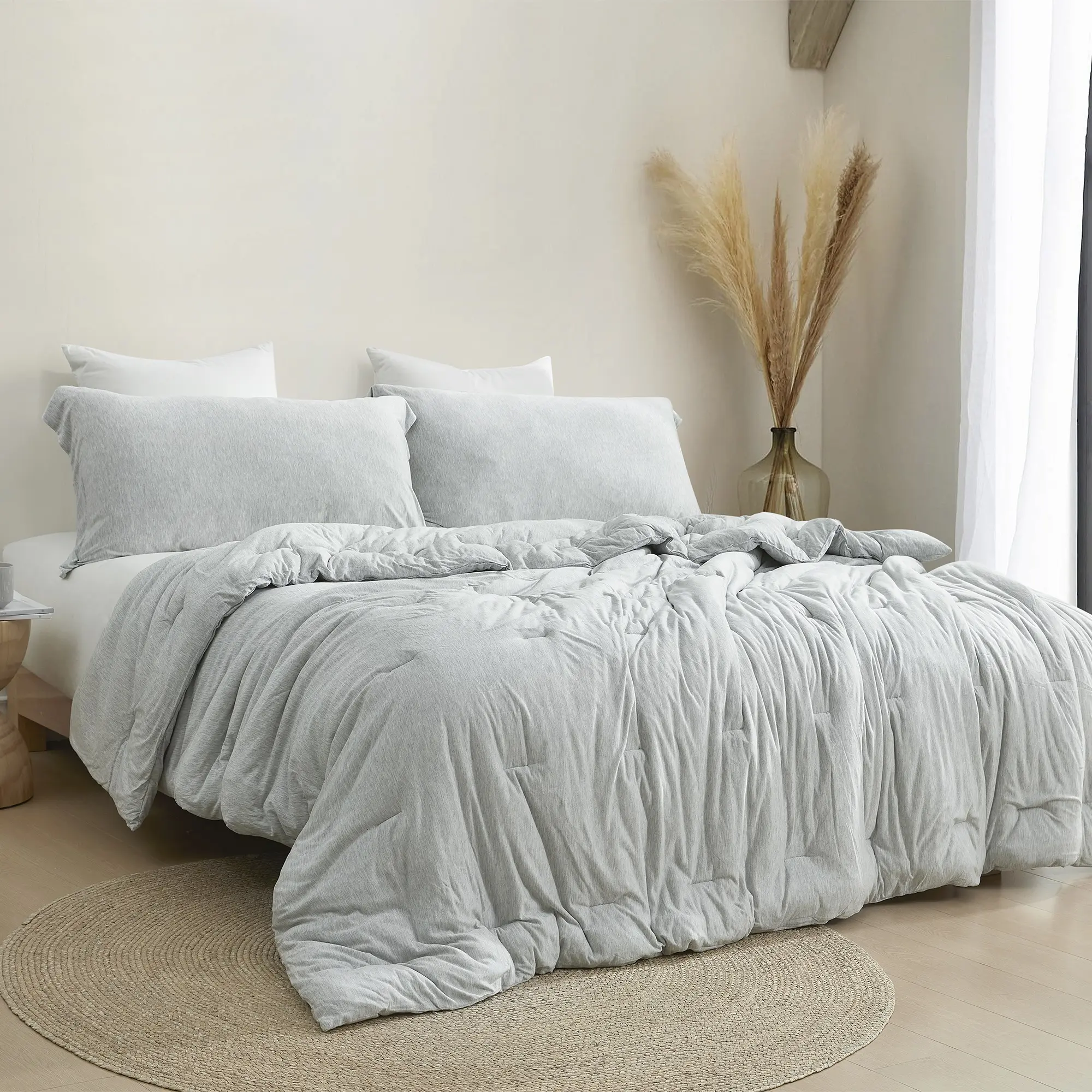 Bamboo Glacier - Coma Inducer Oversized Comforter Set - Frosty Gray Bamboo Glacier - Coma Inducer Oversized Comforter Set - Frosty Gray
