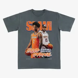 SLAM Kiyan Anthony & Carmelo Anthony Syracuse Basketball T-Shirt – Blood of Orange Vintage Graphic Tee for College Basketball Fans