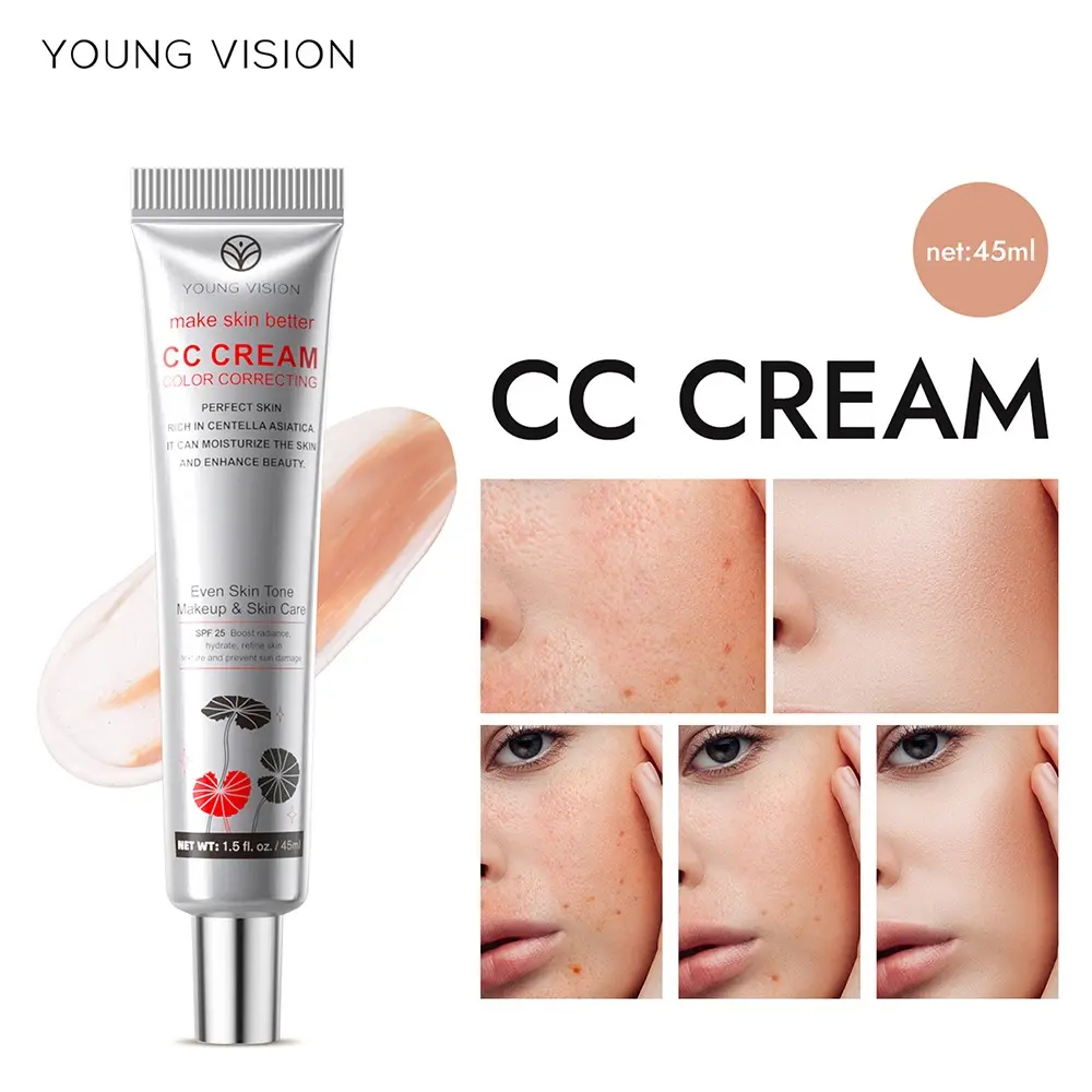 YOUNG VISION Lightweight CC Cream, Suitable for All Skin Types, Breathable and Non-Heavy, Natural Finish, Flawless Skin Finish, High-Quality Makeup Gift