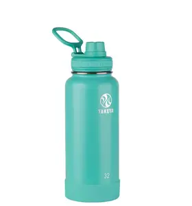 Takeya 32oz Actives Insulated Stainless Steel Spout Bottle Teal - Botella de agua