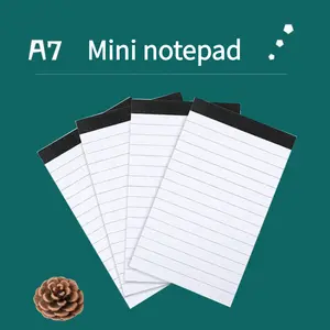 120 sheets A7 mini memo pads, task list notebooks, non adhesive, lined design, record planning notebooks, paper, minimalist style, DIY fun creative literary student diary office task notebook