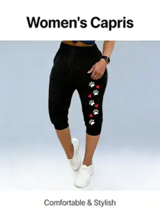 Spring Summer Women's Printed Pants, Casual Fashion Trousers, Comfortable Daily Wear, Stylish Ladies' Clothing