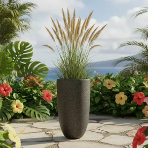 VT129 - Round Cylinder Foam Lite & Concrete Planter