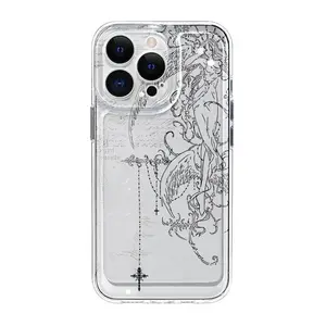 Suitable Ins Style Creative Fashion New Mobile Cover Simple Full-Package Transparent Protective Shell For iPhone 17 16 15 14 13 12 11 Pro Max Plus Air - Top Fan's Phone Case Cover as Perfect Gift Get Ready for Halloween