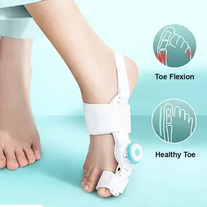 Bunion Corrector for Big Toe, Adjustable Knob Bunion Splint Toe Straightener with Anti-Slip Heel Strap, Comfortable Foot Support for Left & Right Feet