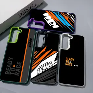 Motorcycle racing KTM Phone Case For Samsung Galaxy S25 S24 S23 S22 S21 S20 Note20 Ultra Plus Fe colored silver Cover Phone Cover Casing