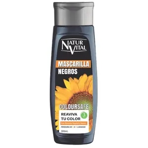 NaturVital Black Hair Mask ColorSafe 300ml Color Care Treatment