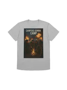 Campers Gonna Camp – Realistic COD Operator Camping T-Shirt | Funny Gamer Military Campfire Tee