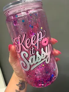 Keep it Sassy Snowglobe 16oz Cup