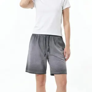 Yito Life Women’s Vintage Washed Shorts, Faded Cotton Elastic Waist Soft Casual Lounge Shorts