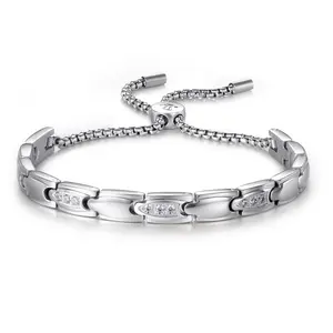 RainSo Women Stainless Steel Magnetic Bracelets Adjustable Design with Display Box