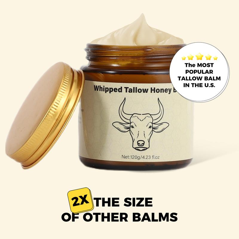 Lopeie Whipped Grass-Fed Beef Tallow Honey Balm - 4 Oz,Moisturizing Cream for Soft, Smooth Skin - Handmade All-Natural Moisturizer - Lavender,hydrating, comfort, moisture boost cream, luminous firming cream, body care, hydrating dry skin