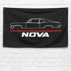 1970 Nova Car Enthusiast 3x5 ft Polyester Flag, Decorative Wall & Room Banner for Garage, Guy Gift for Home Supplies, Festive & Party Backdrops, Flags,summervibes