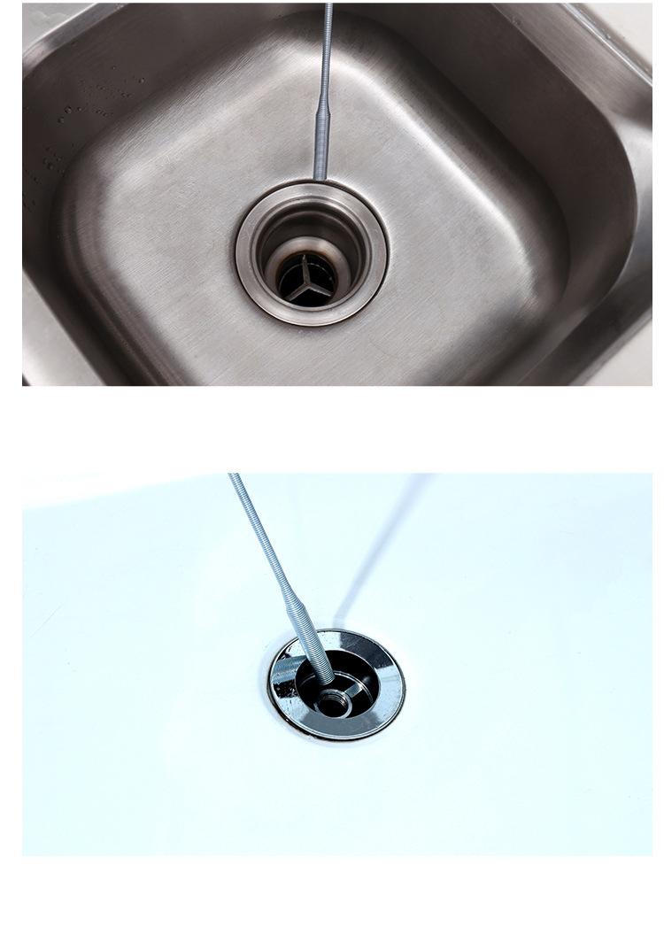 60CM Sewer Dredger Spring Pipe Dredging Tool Household Hair Cleaner Drain Clog Remover Cleaning Tools Household For Kitchen Sink Kitchen Gadgets