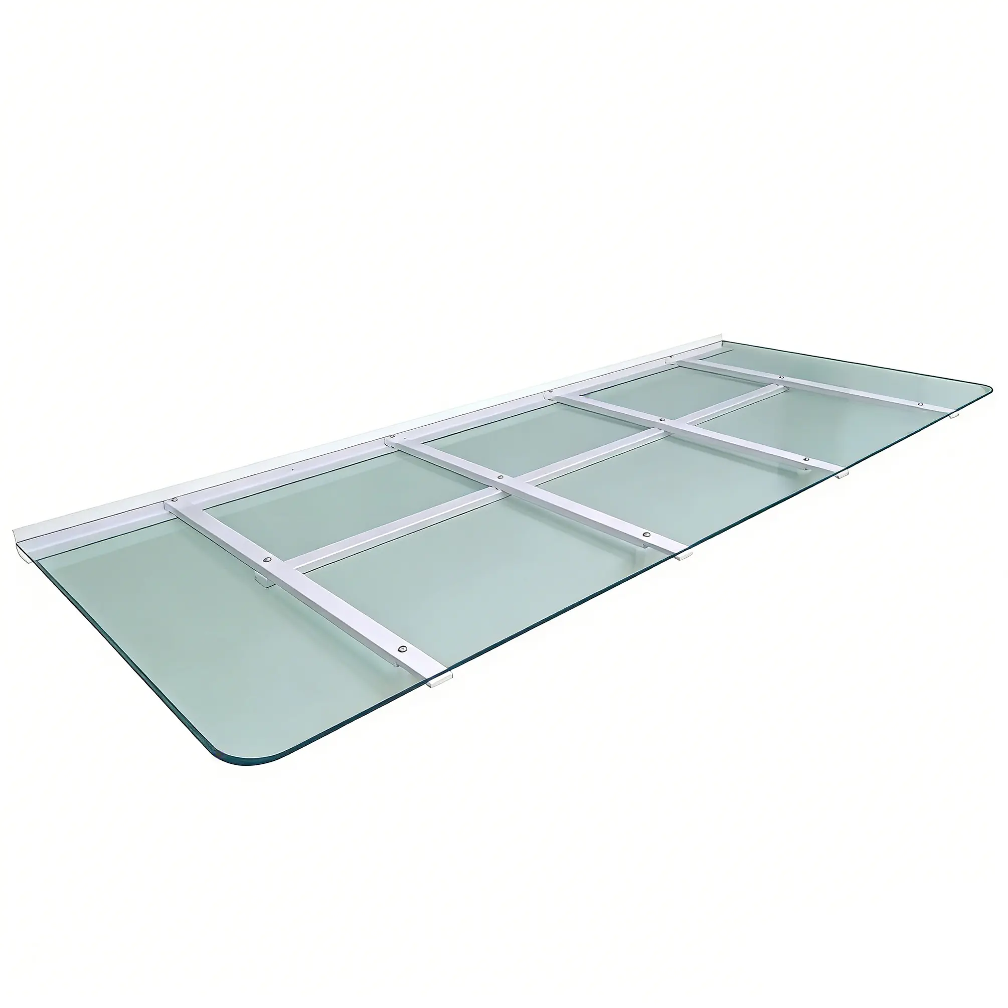 FixtureDisplays® 96 X 38" Heavy-Duty Window Well Cover, Transparent PVC with Metal Frame, Supports Up to 500 lbs, 90 Day Lead Time Outdoor Powder-Coated 10249-6111