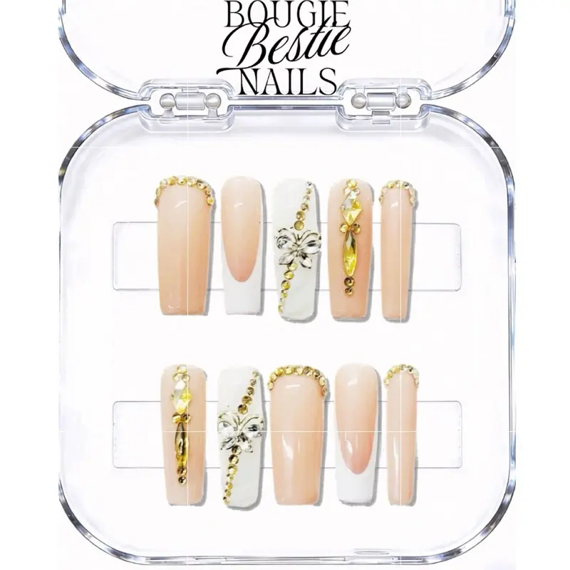 BOUGIE BESTIE NAILS | Soft Life | Professional Salon-Quality Handmade Press-On Nails | High-Strength & Durable | Reusable