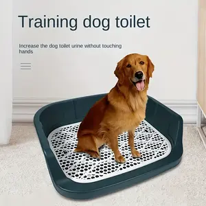 Effortlessly Clean Up After Your Dog With This Removable Mesh Grate Toilet Fence!