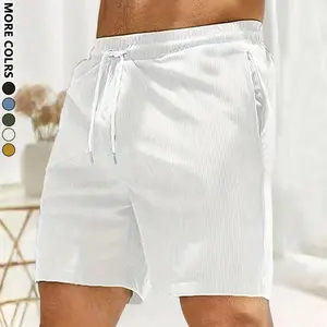 White Corduroy Drawstring Shorts | Retro Streetwear Bottoms