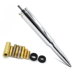 Short Design 50 BMG Bullet Antenna for Truck 6061 Aluminum 50 Cal Compatible with Chevy Dodge Jeep Ford Toyota GMC Nissan & Mor with 8 Adapters