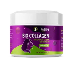 Inlife Plus + Hydrolyzed Collagen Cream with Elastin, Vitamins E & C (2 Oz) Face and Neck Firming and Tightening cream, Supports Firmness, Elasticity, Deep Hydration & Skin Rejuvenation (1)