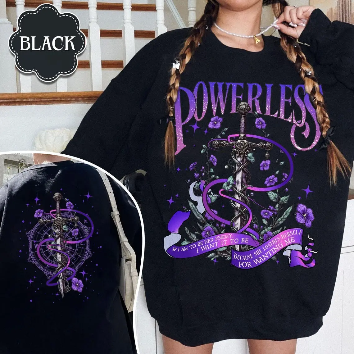 Powerless Sweatshirt, Vicious Little Thing Powerless Shirt, Kai Azer Hoodie, Paedyn Gray, Lauren Roberts, Booktok Merch, Reckless Book