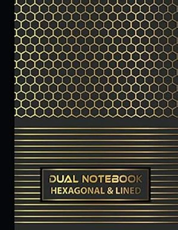 Dual Notebook Hexagonal & Lined: Half Hex Graph Paper, Half Lined Ruled Paper: Organic Chemistry and Bio Chemistry Notebook 8.5 x 11 inches