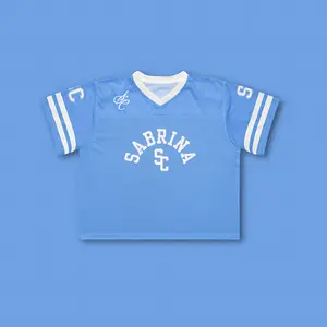 "House Tour, Pretty Girl Ave" Croptop Football Jersey