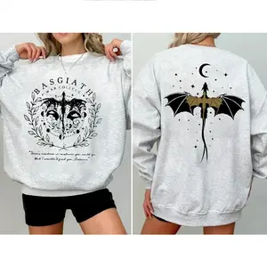 Basgiath War College Double-Sided Sweatshirt, Violet Sorrengail Bookish Shirt Fourth Wing Shirt, Bookish Dragon Rider Shirt, Book Lover T-Shirt, Bookish Merch, Booktok Sweater Casual Comfort
