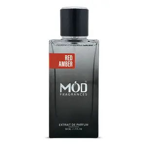 MOD Fragrances Red Amber Extrait de Parfum - Unisex Amber Floral Scent with Bitter Almond & Saffron Top Notes for Long-Lasting Elegance