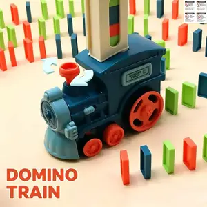 Kids Games Domino Train Toys, Automatic Stacking Creative Game,STEM Montessori Toy for Boys,Summer Autistic Christmas Birthday Gifts Toddler Girls, Stacker, Creative Building Blocks, Blocks Tower Game