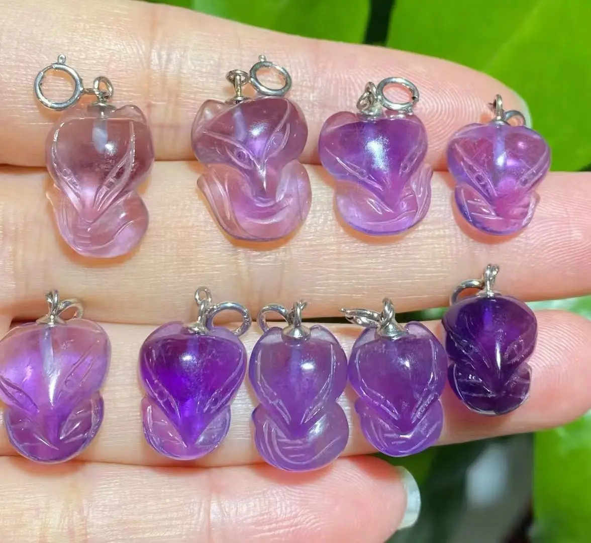Shine(11847)gc. amethyst fox pendant