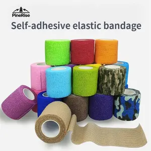 10-Pack Self-Adhesive Elastic Bandages, Sports Compression Support Patches, Durable Muscle Support Straps for Wrist Elbow Knee Ankle, Anti-Abrasion Thigh Guards for Sports Fitness Home Travel Office Use