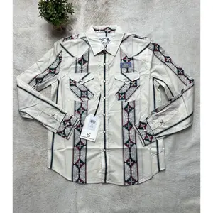 Panhandle P14 Mens Long Sleeve Snap Retro Cream