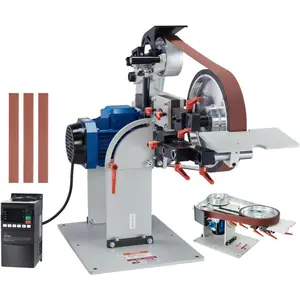 VEVOR Belt Grinder Sander, 72x 2-Inch Variable Speed Belt Polisher with VFD, 1500W 2HP Polishing Grinding Machine with 3 Grinding Moulds 3PCS Sanding Belts for Metalworking, Knife MakingVEVOR Super Brand Day