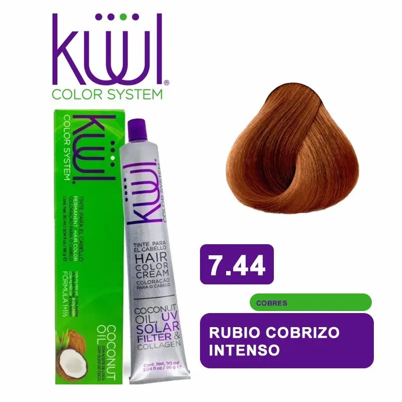 Küül Coconut Oil Hair Color 7.44 Medium Intense Copper Blonde – Permanent Copper Hair Dye
