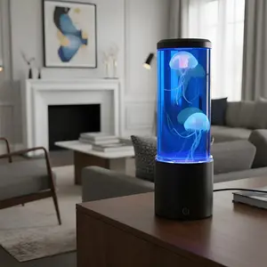Charming Jellyfish Table Lamp, Colorful Gradient LED Night Light, USB Plug-In, Ideal for Bedroom, Living Room, Study Room, Perfect Gift