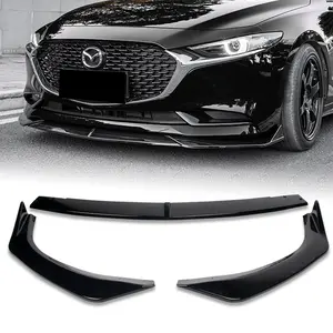 Sport-Style Front Bumper Lip Body Kit Spoiler Compatible with 2019 - 2023 Mazda 3 Sedan Only Bumper ( Do Not Fit For Hatchback Models )