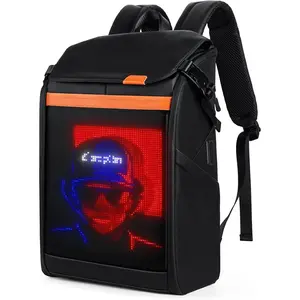 Gelrova LED Backpack Clash Series 17inch Travel Laptop Backpack Business Durable Laptops Backpack College Computer Bag Gifts for Men Women Fits 15.6 Inch Notebook