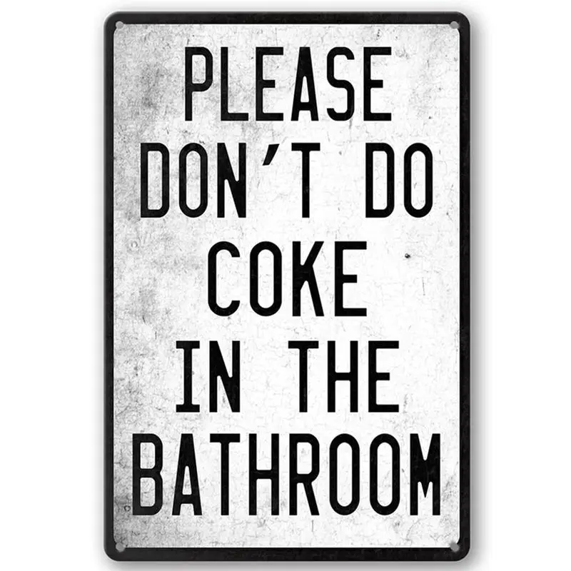Funny "No Cola" Metal Sign - Retro Bathroom & Man Cave Wall Decor, 8x12 Inch Vintage Aluminum Plaque, Hilarious Gift for Home & Dorm