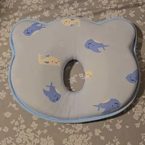 Memory Foam Infant Pillow with Cute Pattern,Breathable Fabric Set for Little Boys and Girls to Avoid Flat Head
