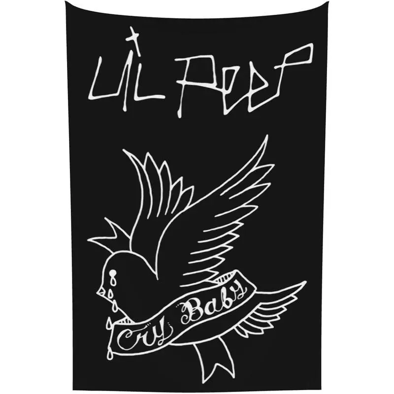 Lil Peep Trippy Polyester Tapestry - Full Print, Multi-Size Hanging Wall Decor for Bedroom, Living Room