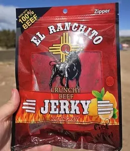 Blazing Hot NEW LOOK El Ranchito Crunchy Beef Jerky Net Wt. 2 oz