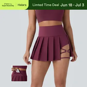 【Creator’s Pick】Halara Breezeful High Waisted Pleated 2-in-1 Side & Pocket Asymmetric Hem Quick Dry Mini Dance Skirt #SwimWeek