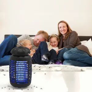 Indoor/Outdoor Electric Bug Zapper High Voltage Mosquito Killer & Fly Trap Insect Zapper for Patio Backyard Garden Effective Gnat & Flying Bug Control Chemical Free 3 Prong Plug