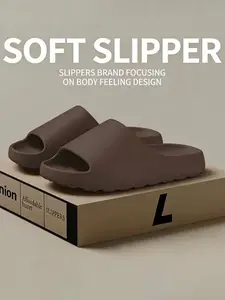 Summer Versatile Simple Eva Student Dorm Home Casual Comfortable Wear-Resistant Solid Color Slippers Beach Sandals, Above Ankle Below Knee Style