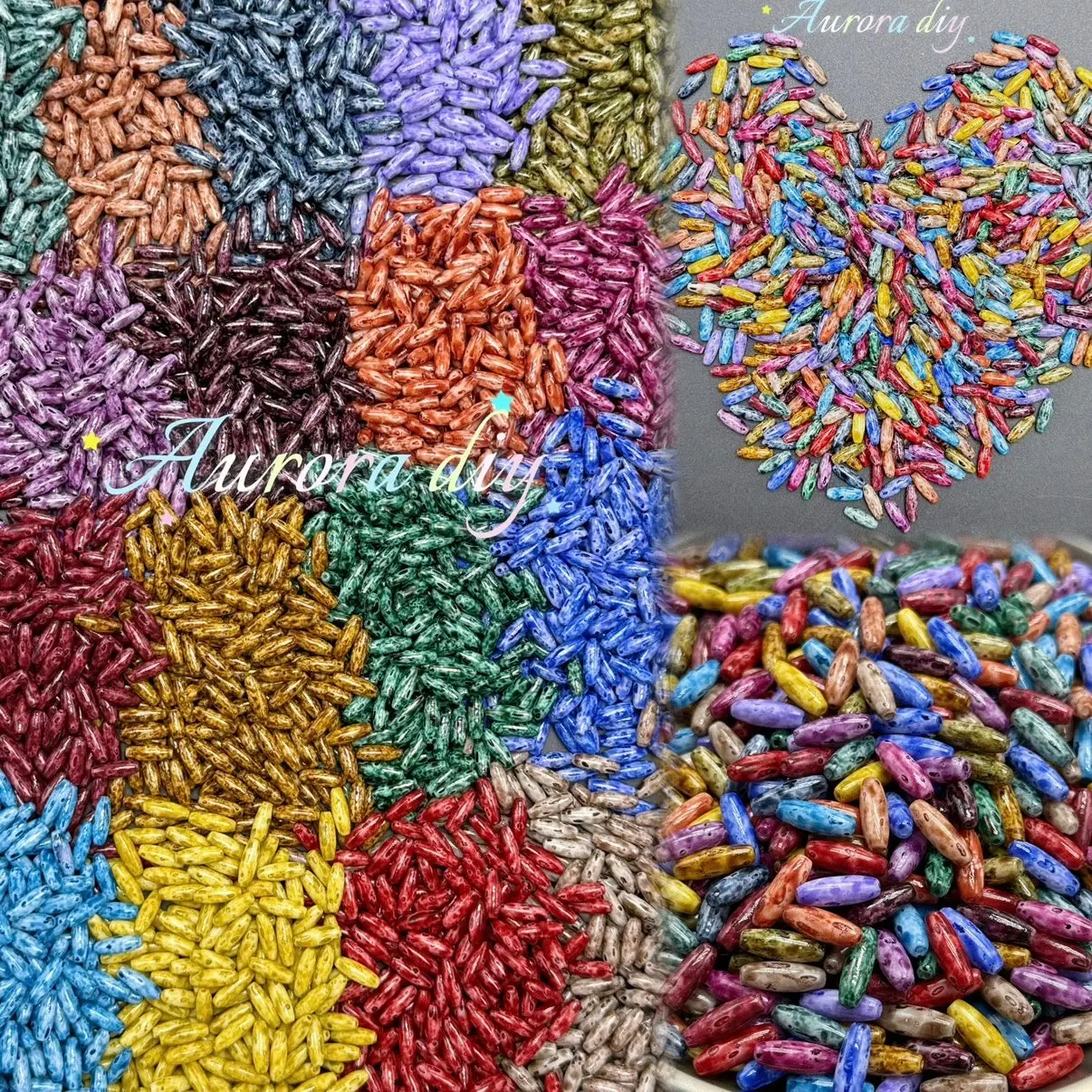 4*12mm oil painting art beads[$10=200g & $20=400g]