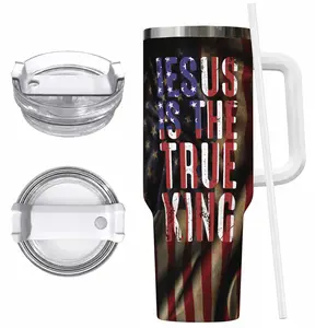 Gifts for Men, God Gift, Religious Gifts for Husband, Christian 40 oz Tumbler with Handle, Birthday, Fathers Day Gift Ideas for Dad, Him, Boyfriend